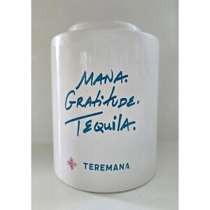 Teremana Tequila Ceramic Mana Gratitude Tequila White Barware Tip Jar Heavy
